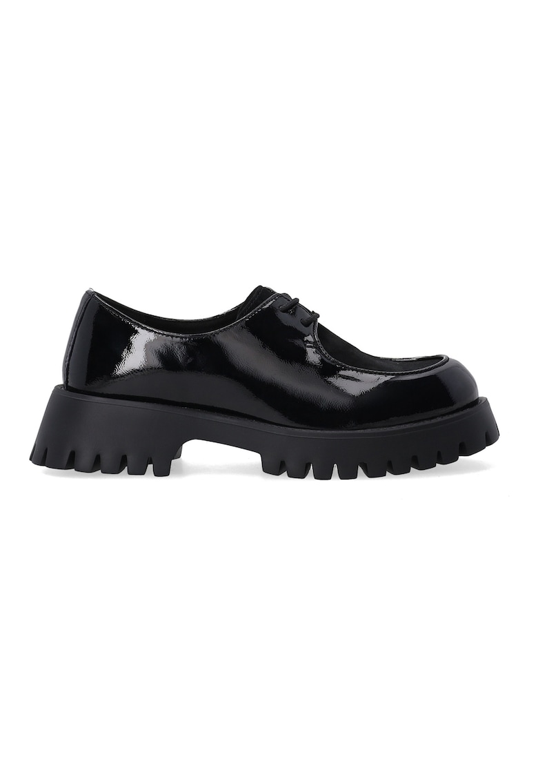 Oferte la Pantofi casual din piele lacuita si piele intoarsa