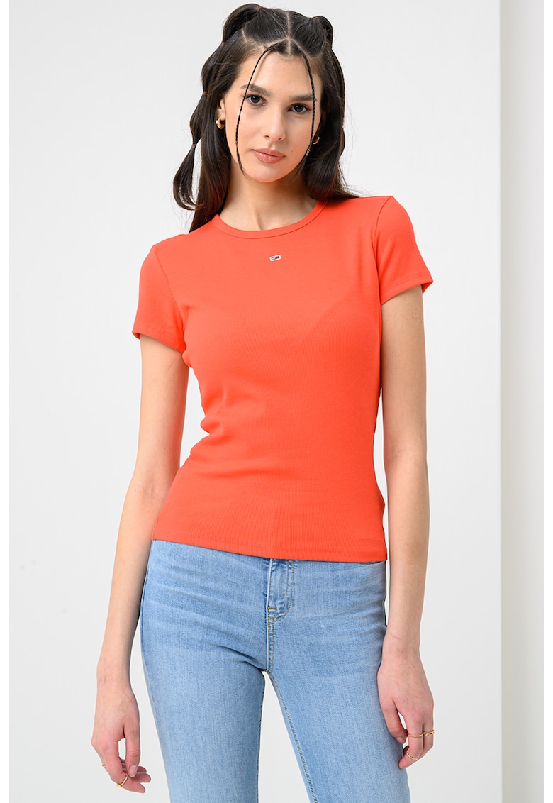 Oferte la Tricou slim fit striat - Portocaliu