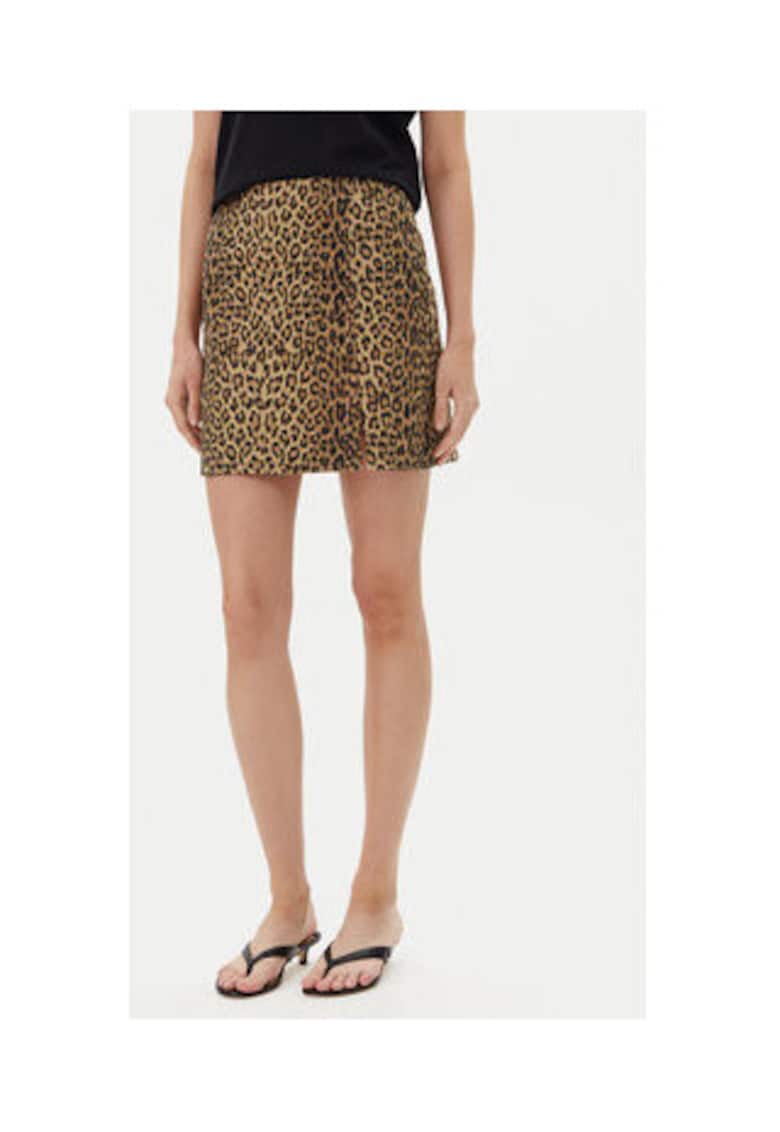 Oferte la Fusta  cu print leopard - Maro