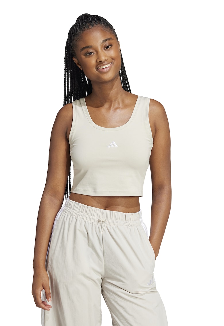 Oferte la Top crop cu detaliu logo - Alb fildes