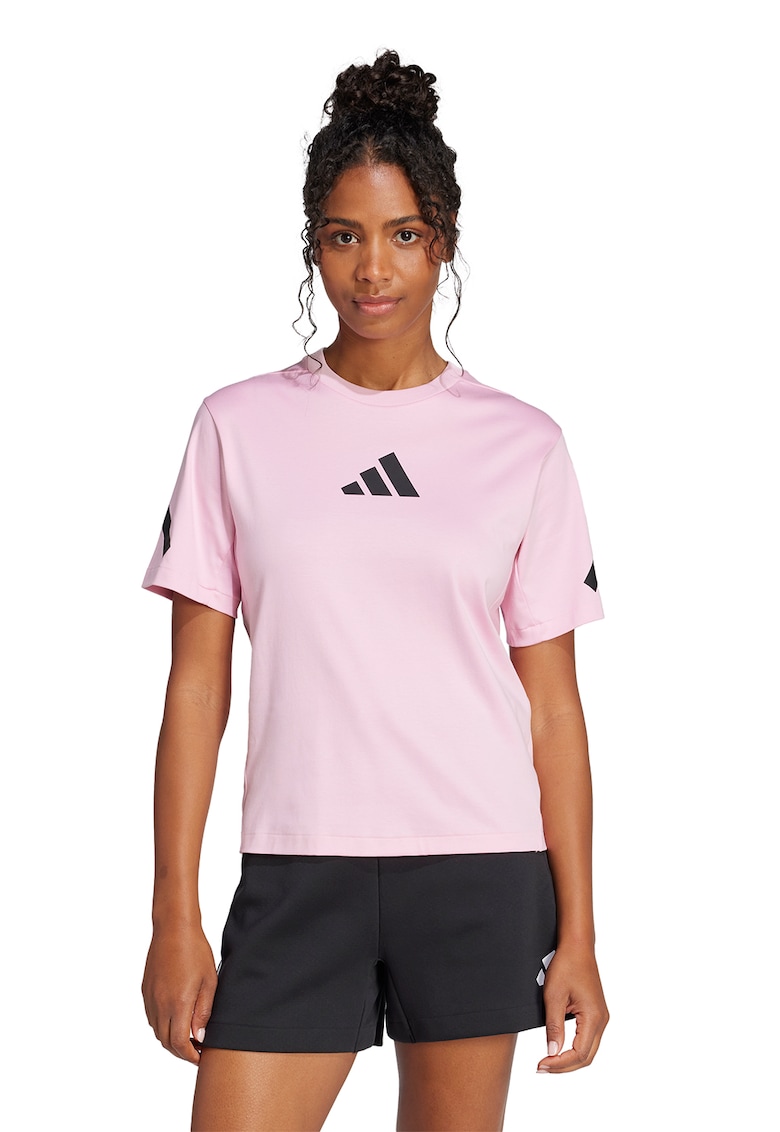 Oferte la Tricou de bumbac cu imprimeu logo Z.N.E. - Negru/Roz pastel