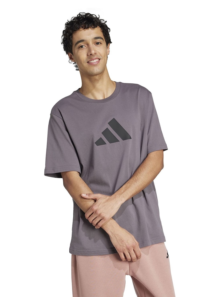 Oferte la Tricou cu imprimeu logo - Gri inchis