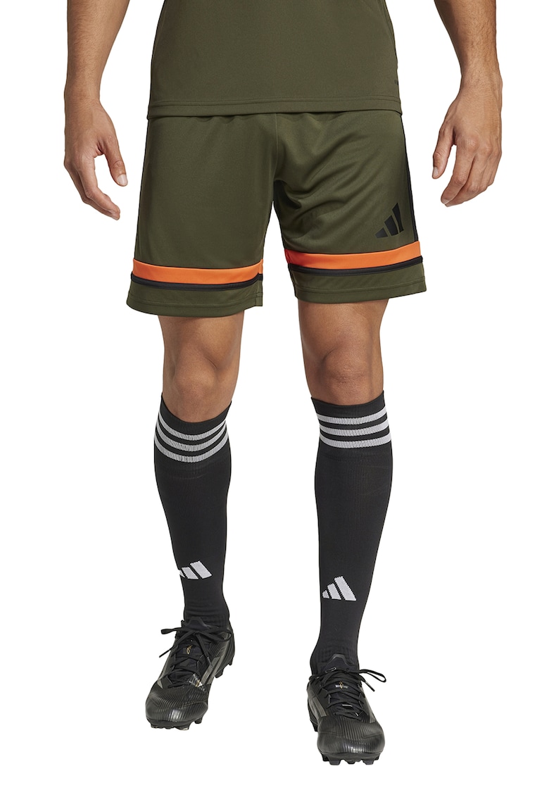Oferte la Pantaloni scurti cu detaliu logo pentru fotbal - Portocaliu/Kaki