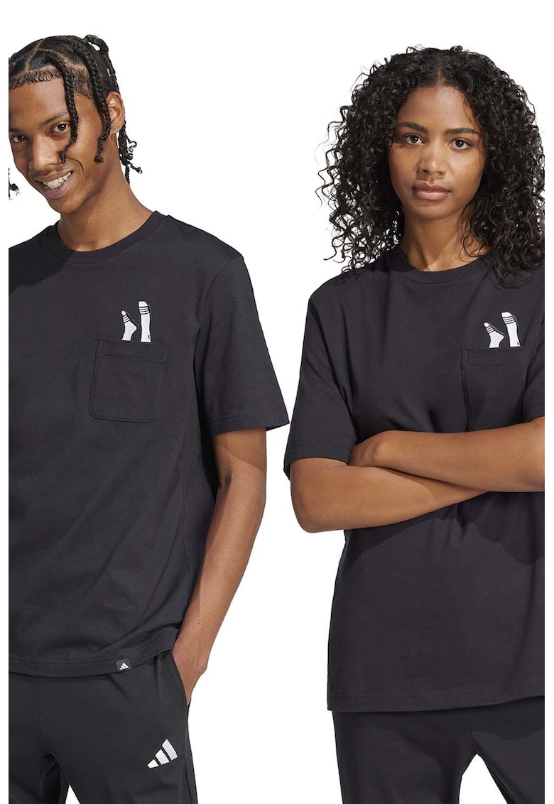Oferte la Tricou de casa din bumbac Slide - Negru