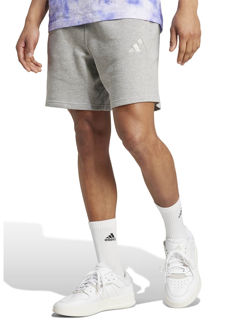 Oferte la Pantaloni scurti regular-fit din bumbac - Gri deschis melange