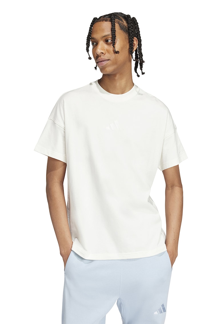 Oferte la Tricou lejer cu decolteu la baza gatului All Szn - Alb murdar