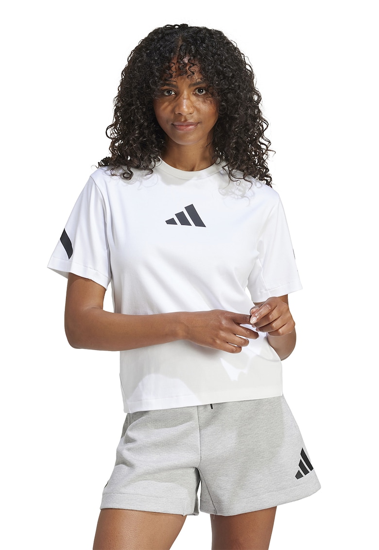 Oferte la Tricou de bumbac cu imprimeu logo Z.N.E. - Alb