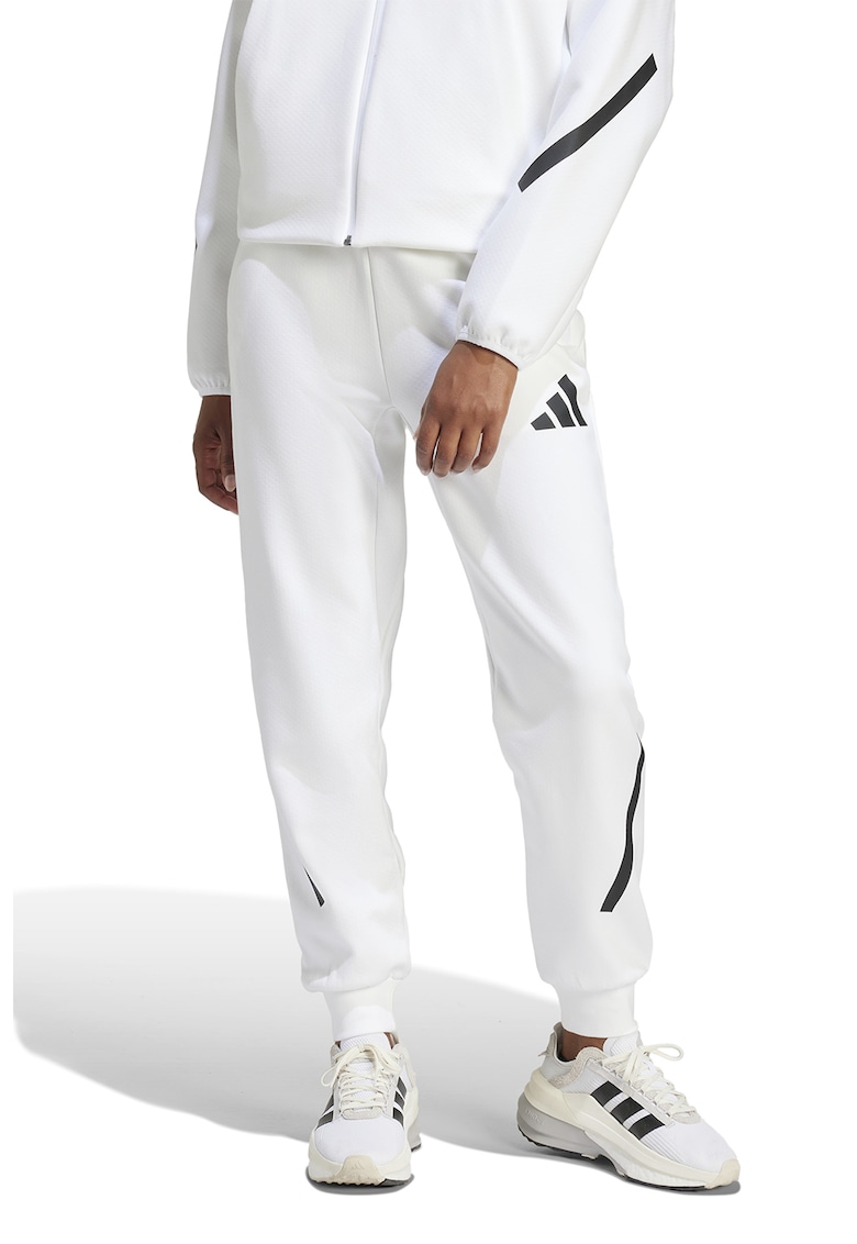 Oferte la Pantaloni de trening cu buzunare cu fermoar Z.N.E. - Alb/Negru