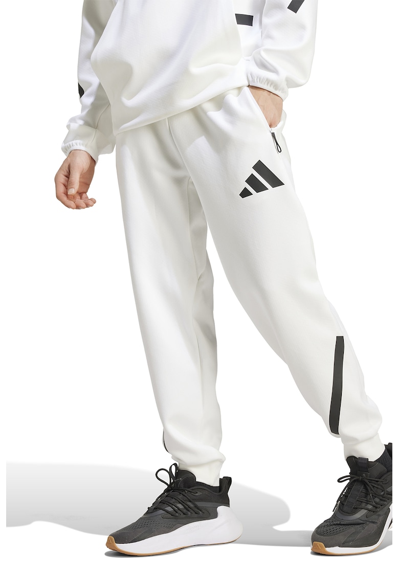 Oferte la Pantaloni de trening relaxed fit cu snur Z.N.E. - Alb optic