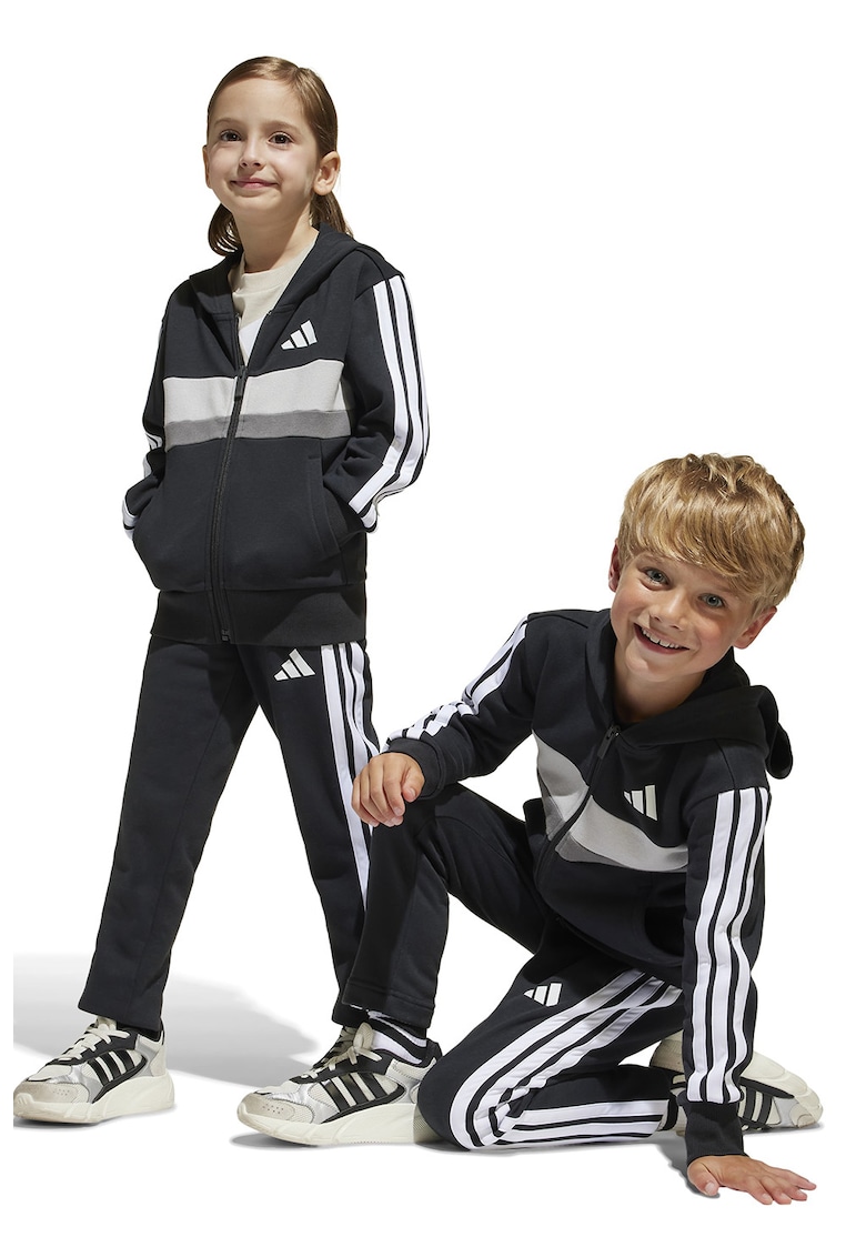 Oferte la Trening din amestec de bumbac cu logo - Alb/Negru/Gri