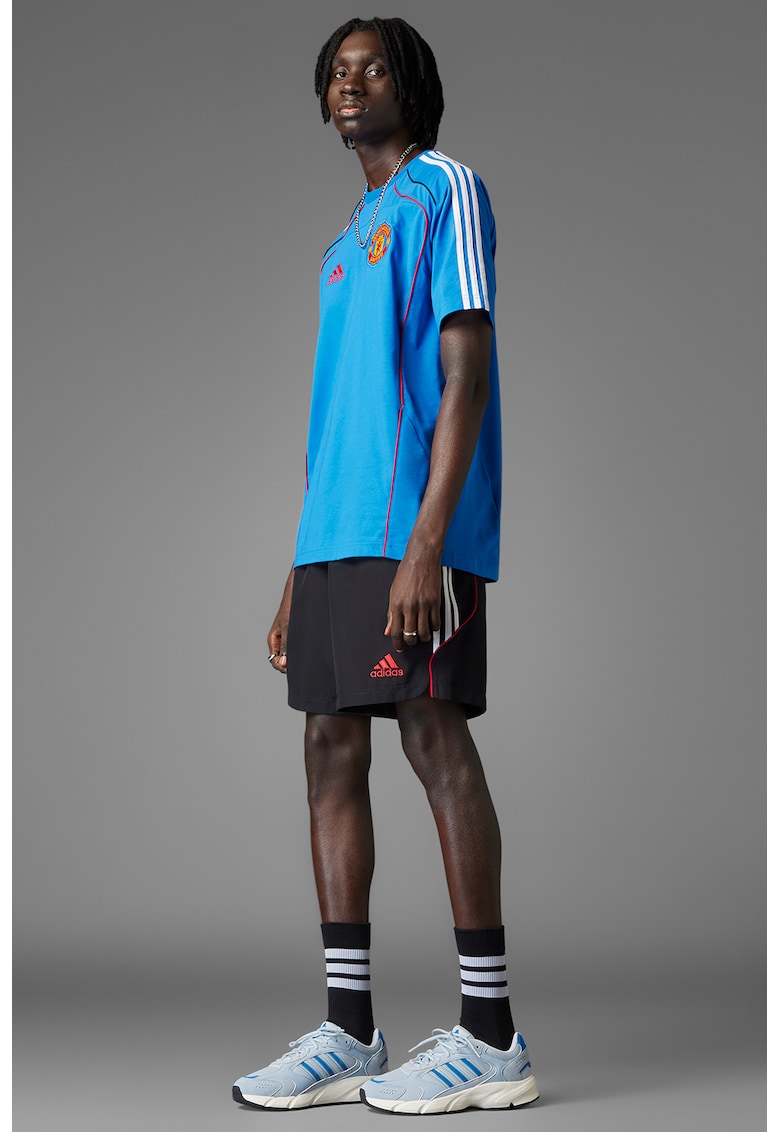 Oferte la Pantaloni scurti cu logo contrastant pentru fotbal - Rosu/Alb/Negru