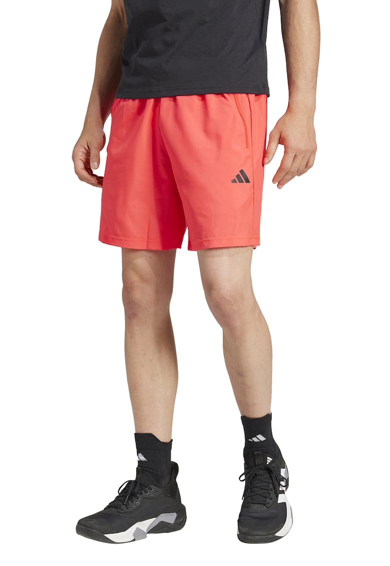Oferte la Pantaloni scurti cu talie ajustabila pentru antrenament - Portocaliu mandarina