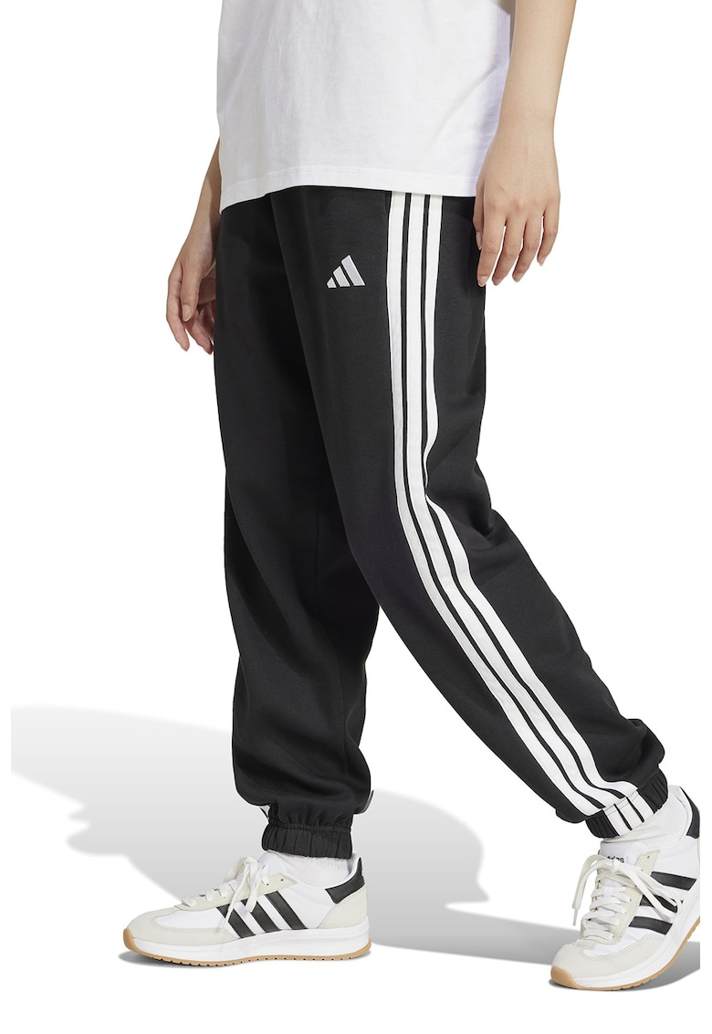 Oferte la Pantaloni de trening lejeri cu talie inalta Essentials - Alb/Negru