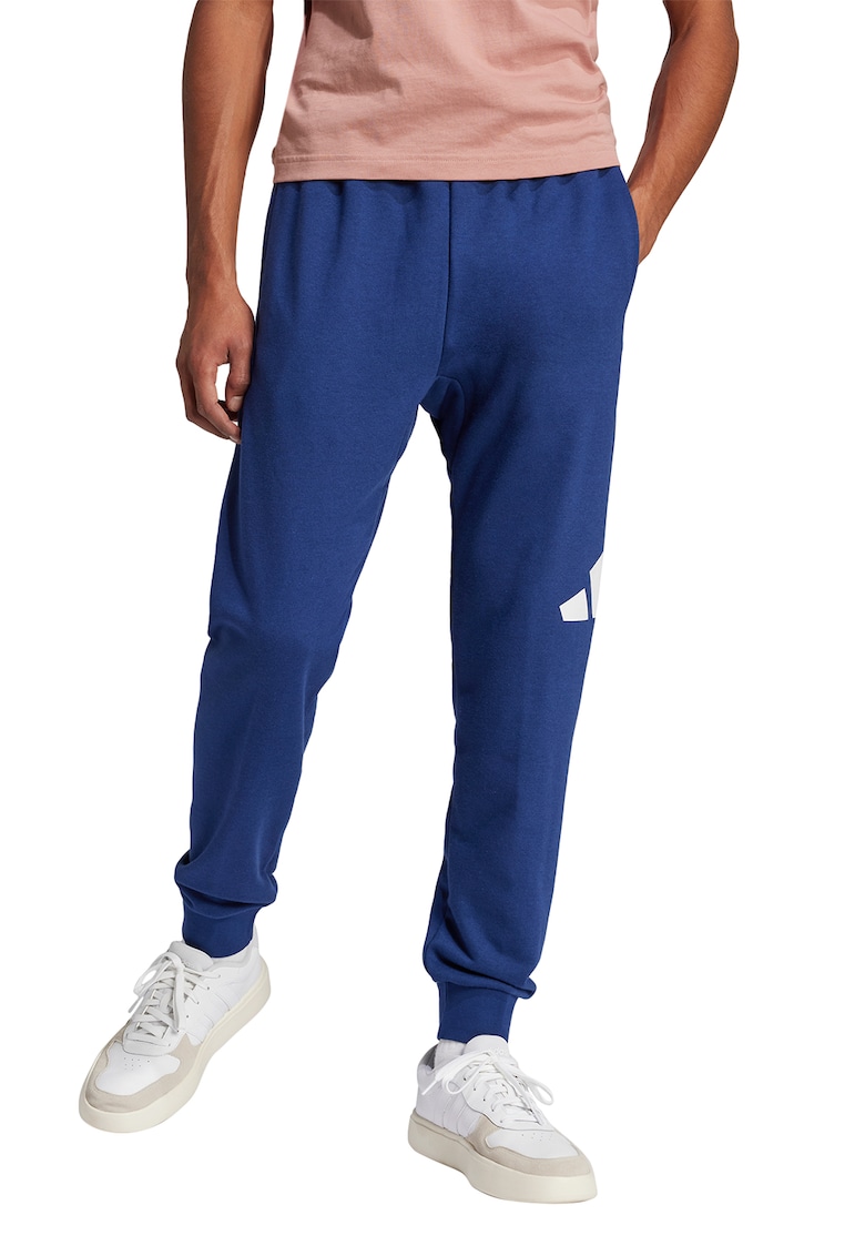 Oferte la Pantaloni de trening cu talie ajustabila - Alb/Albastru inchis