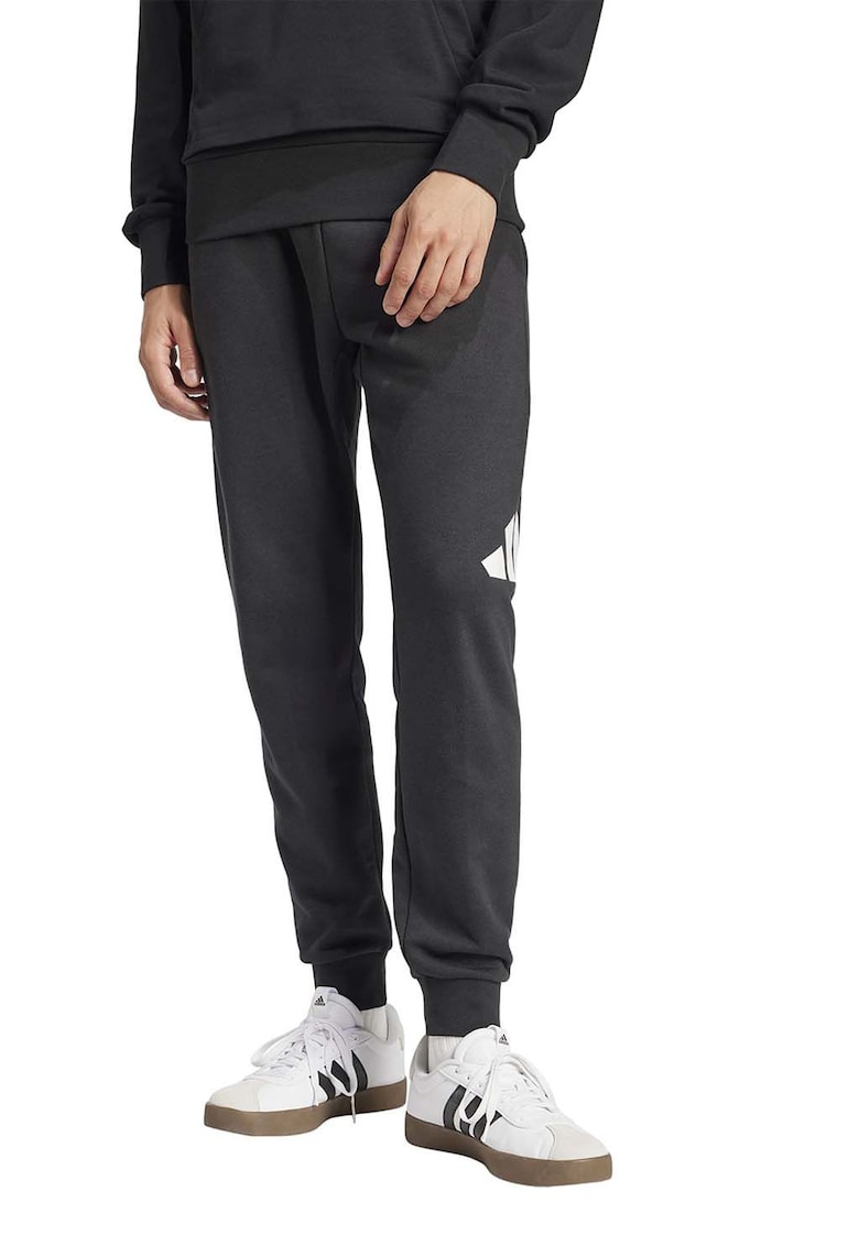 Oferte la Pantaloni de trening cu talie ajustabila - Negru stins/Alb optic
