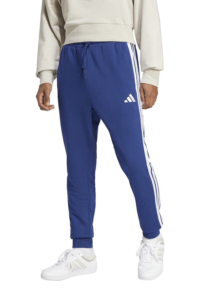Oferte la Pantaloni de trening cu logo si snur - Alb/Albastru inchis