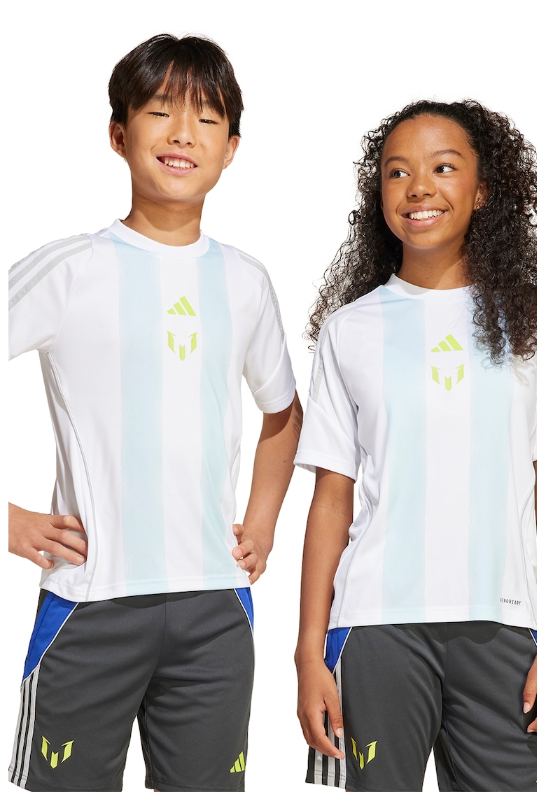 Oferte la Tricou cu model pentru fotbal Messi - Alb/Albastru glaciar