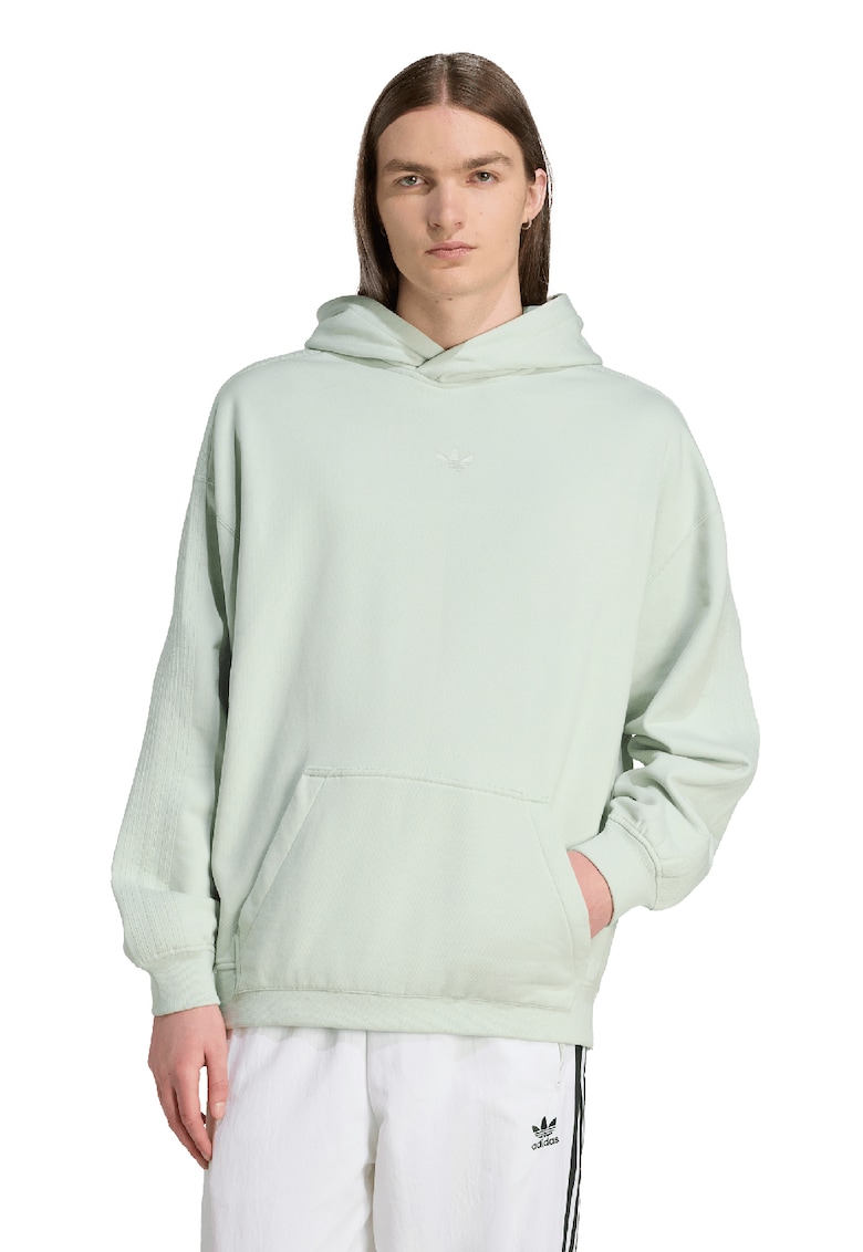 Oferte la Hanorac din bumbac cu logo brodat - Verde pal