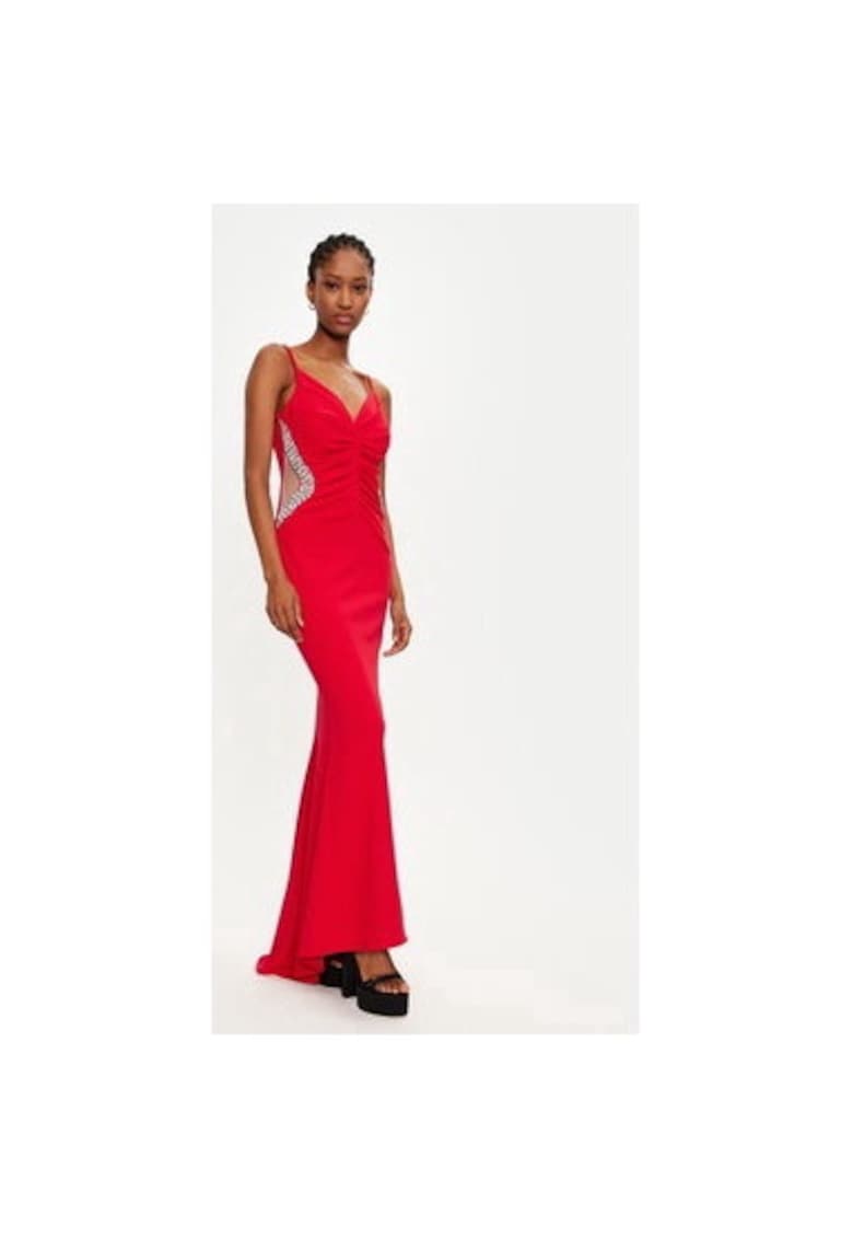 Oferte la Rochie dama -  304917455 - Poliester - Negru - Rosu