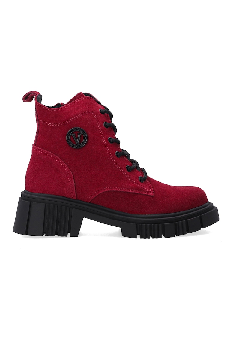 Oferte la Ghete din piele intoarsa cu toc masiv