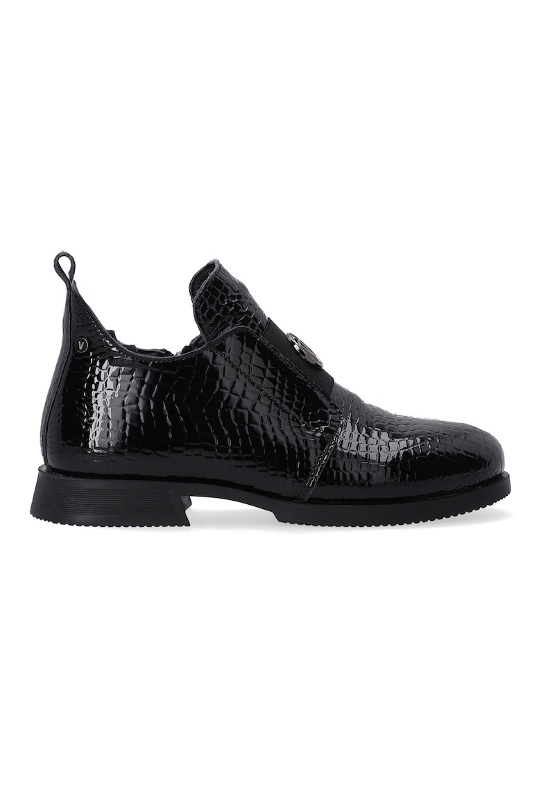 Oferte la Pantofi casual din piele lacuita cu aspect de pietre de crocodil