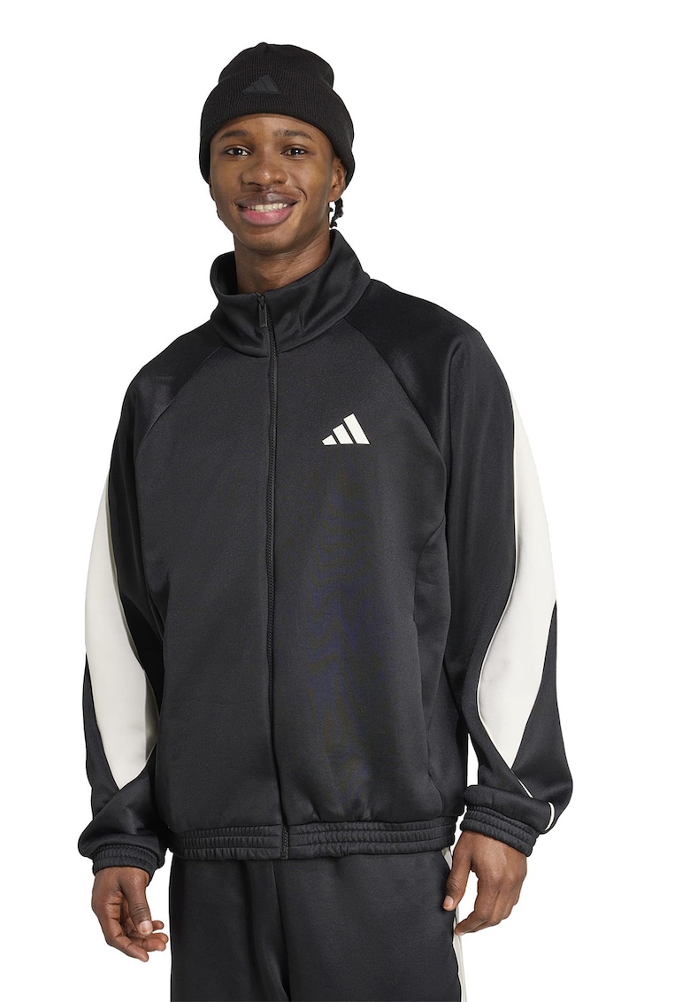 Oferte la Bluza de trening cu fermoar si guler rigid Stadium - Alb/Negru
