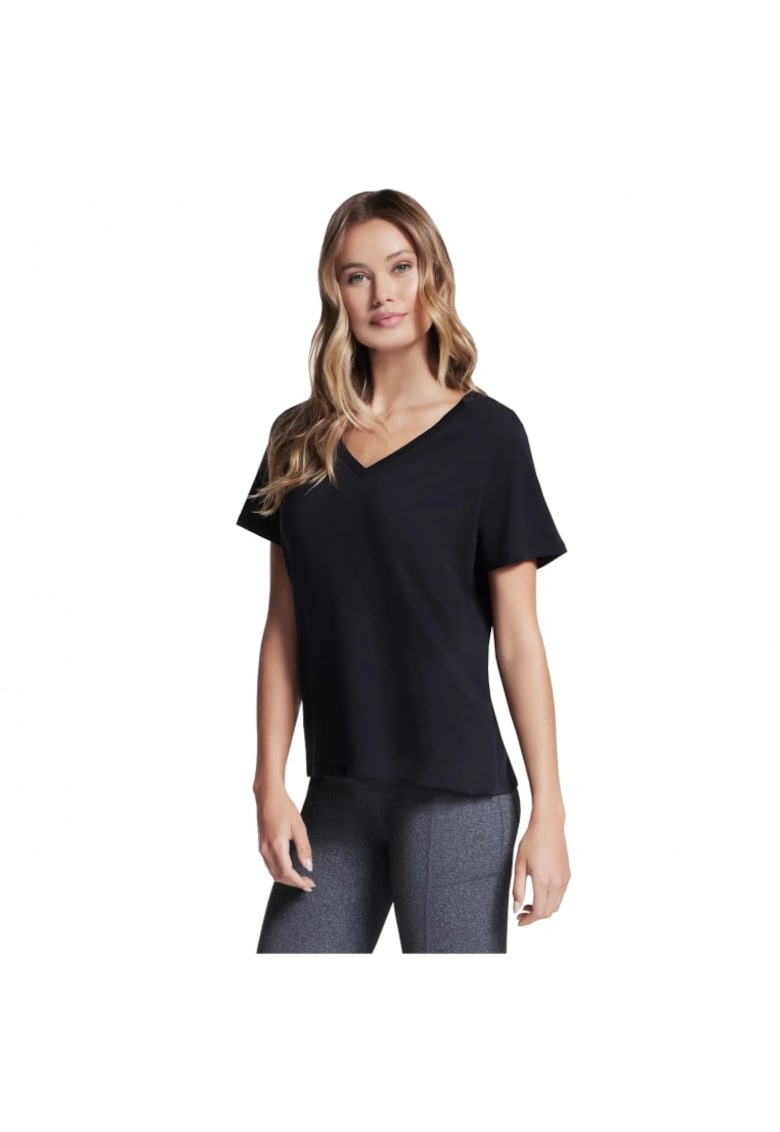 Oferte la Tricou sport dama -  Pima - decolteu in V - negru -