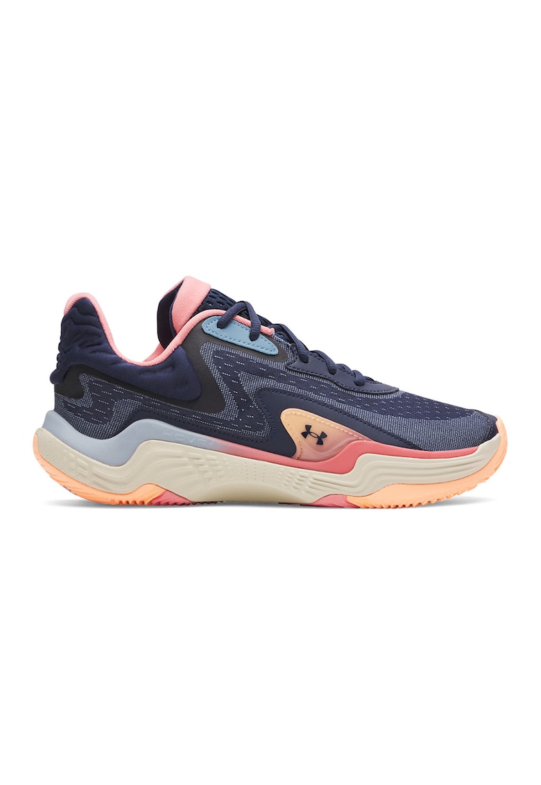 Oferte la Pantofi pentru baschet Spawn 7 - Albastru ultramarin/Piersica