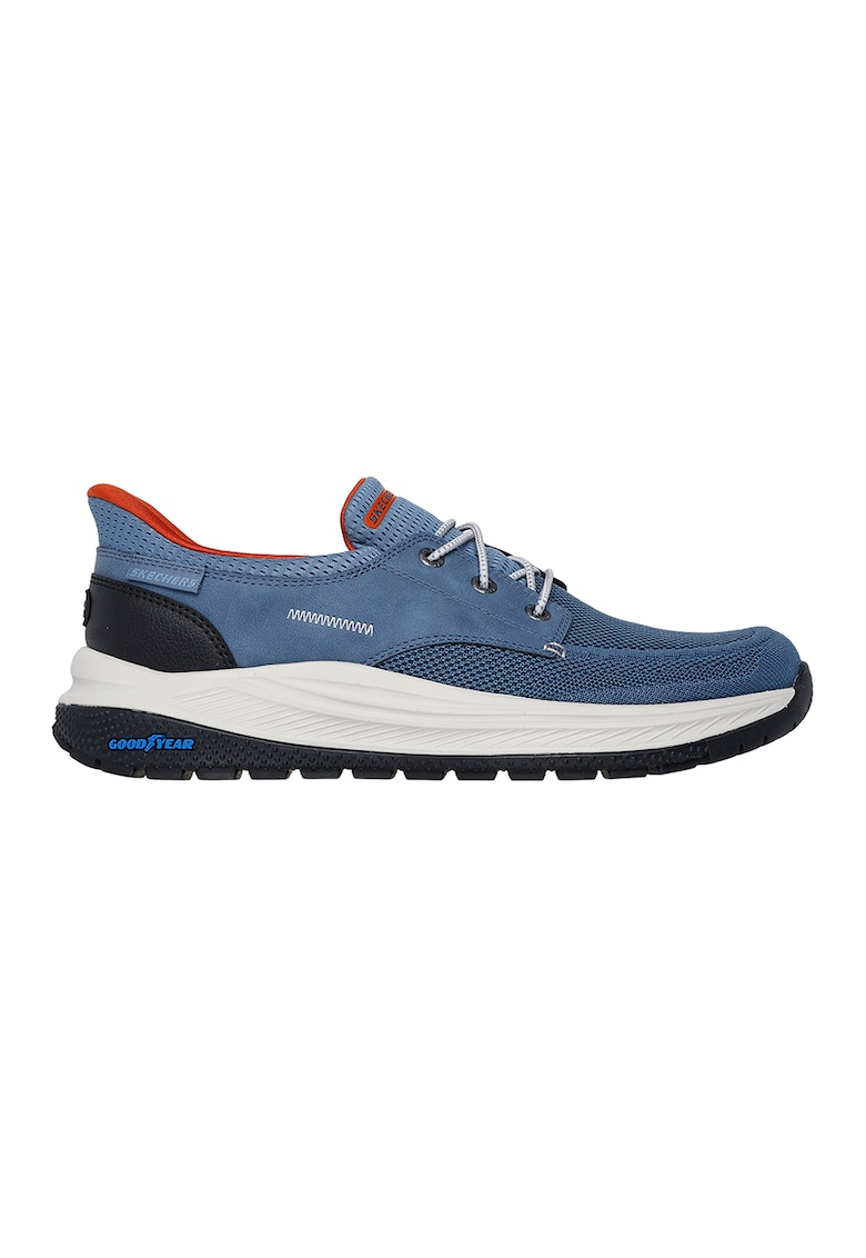 Oferte la Pantofi sport cu garnituri din piele ecologica Maroe Alden Slip-Ins - Albastru prafuit