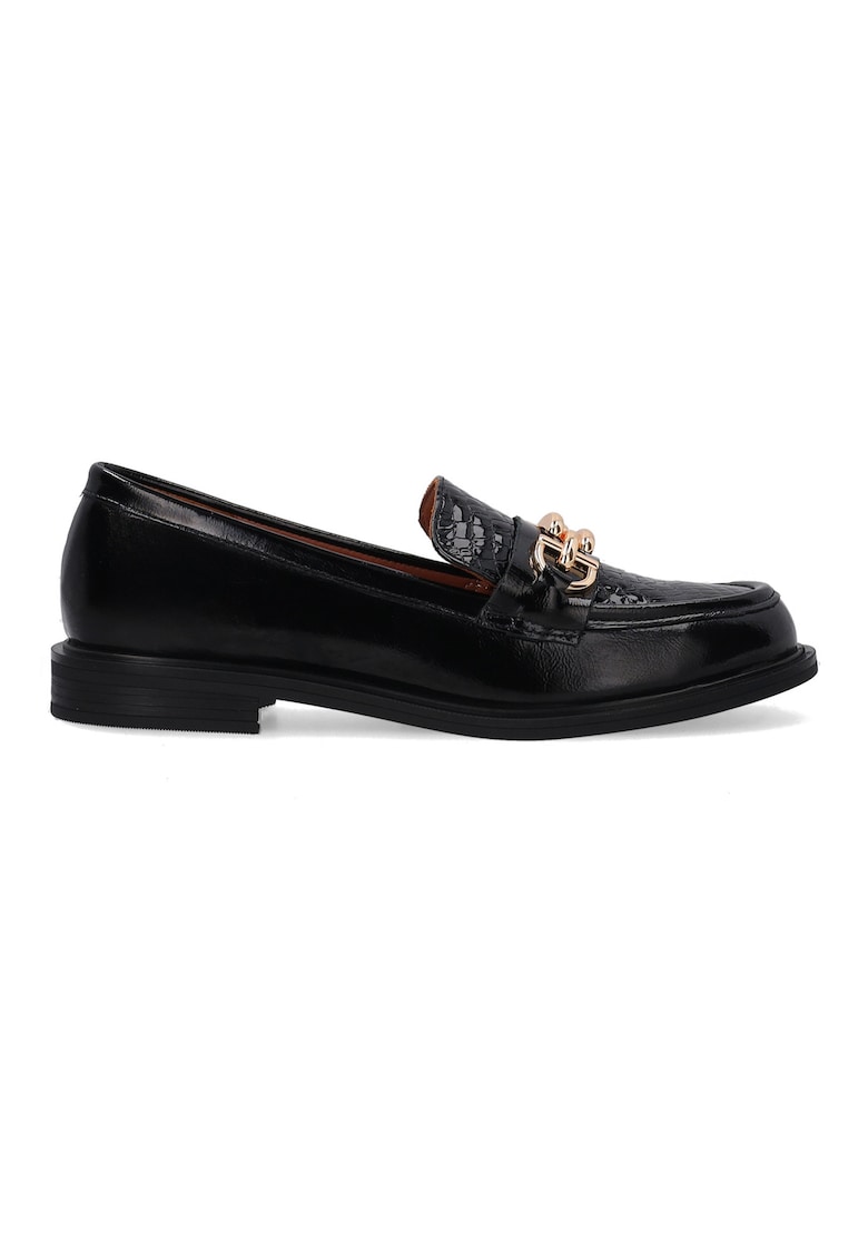 Oferte la Pantofi loafer din piele lacuita cu detaliu metalic