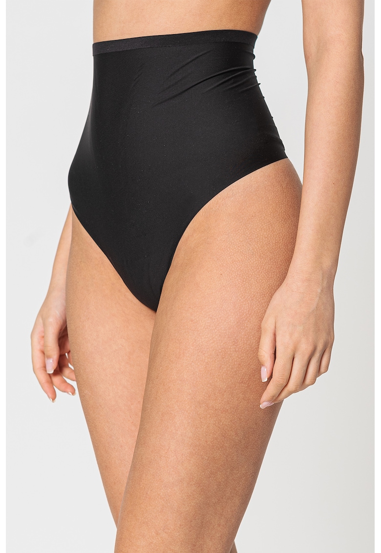 Oferte la Chiloti tanga modelatori cu talie inalta Shape Smart - Negru