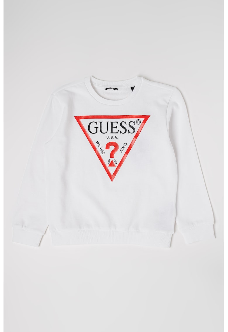 Oferte la Bluza de trening cu decolteu la baza gatului si logo - Rosu/Alb