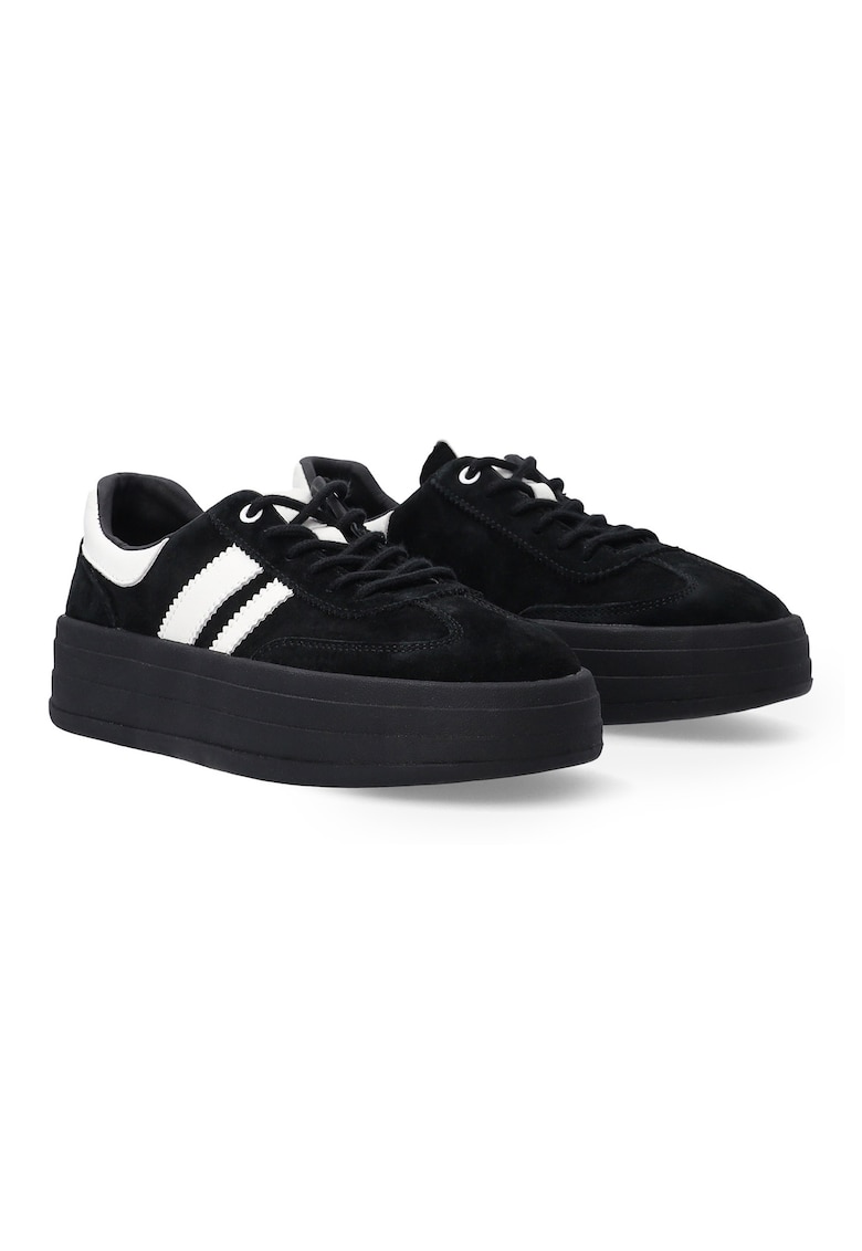 Oferte la Pantofi sport flatform din piele intoarsa - Negru