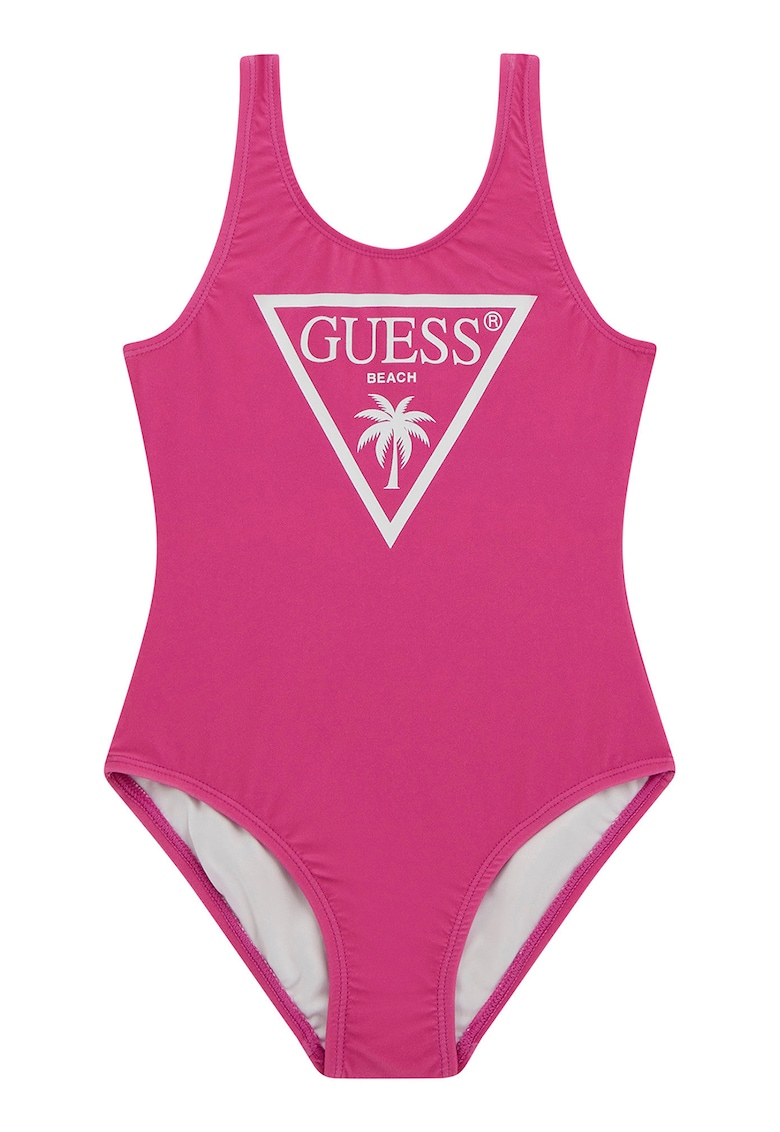 Oferte la Costum de baie intreg cu logo - Fucsia/Alb murdar