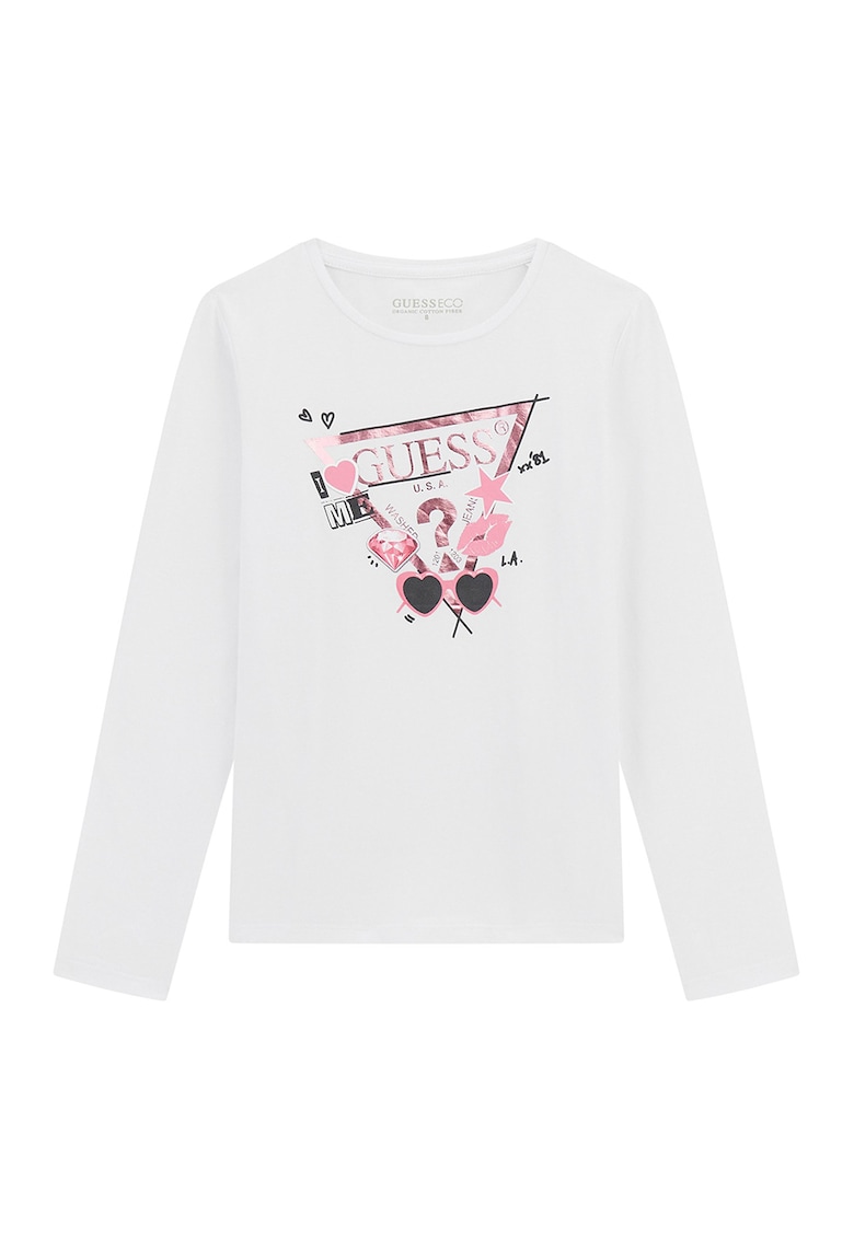 Oferte la Bluza cu imprimeu logo - Roz deschis/Alb optic