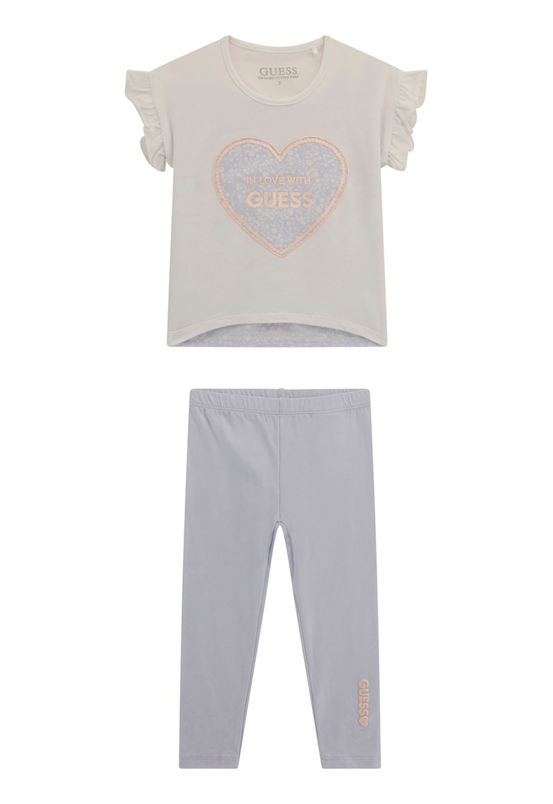 Oferte la Set de tricou cu logo si colanti - Grej
