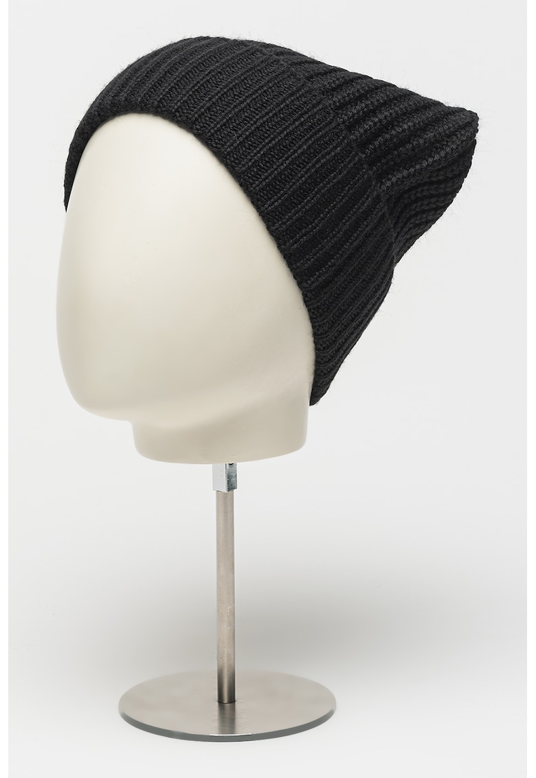 Oferte la Caciula tricotata cu logo discret - Negru