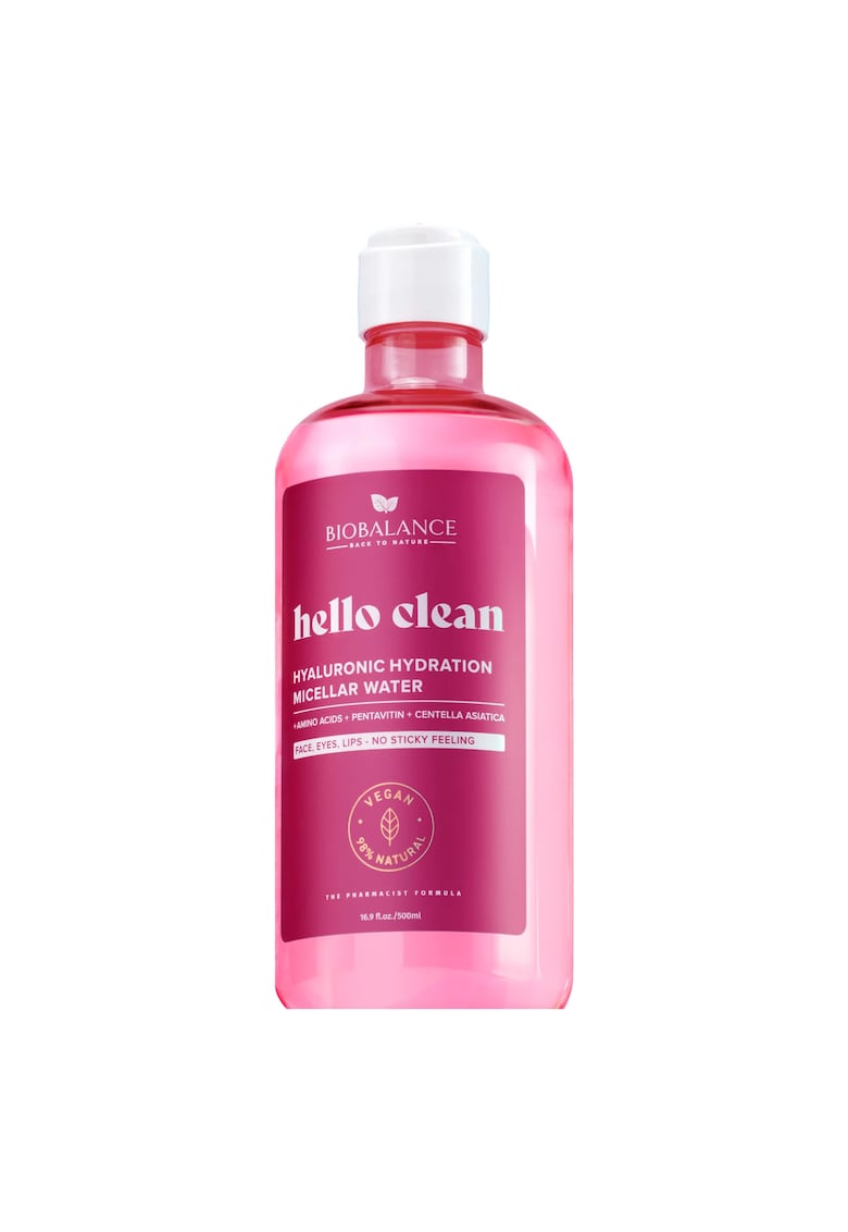 Oferte la Hyaluronic Hydration - apa micelara cu amino acizi + pentavitin + Centella Asiatica - BioBalance - 500 ml