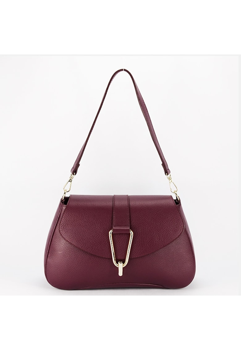 Oferte la Geanta eleganta din piele naturala 1755 125 - Visiniu - 19x30x10