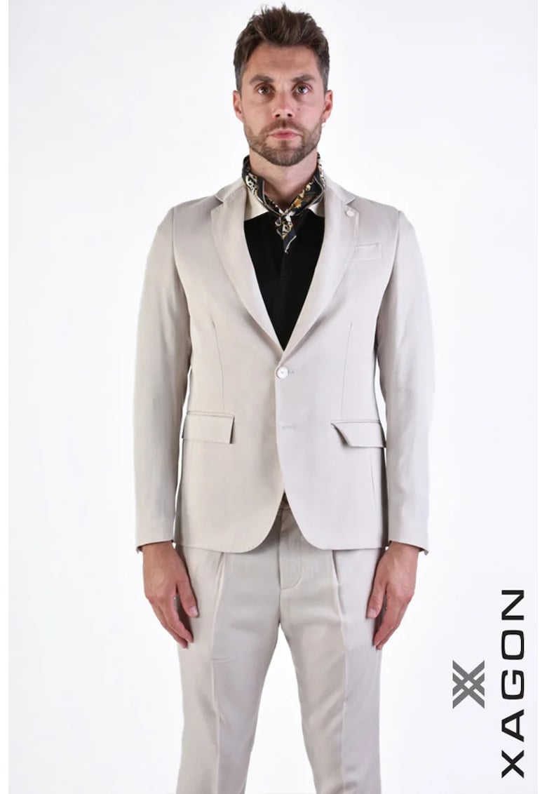 Oferte la Sacou slim fit - cu inchidere la un singur rand de nasturi - Bej