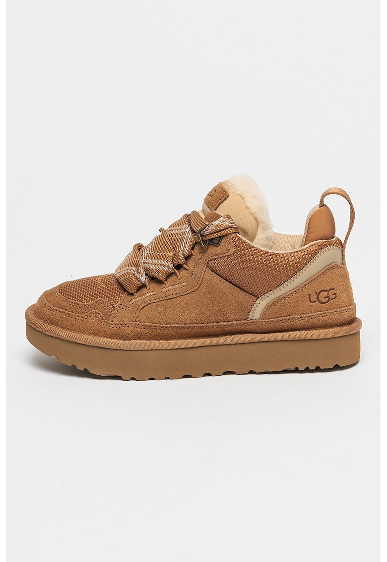 Oferte la Pantofi sport cu insertii de piele intoarsa Lowmel - Maro