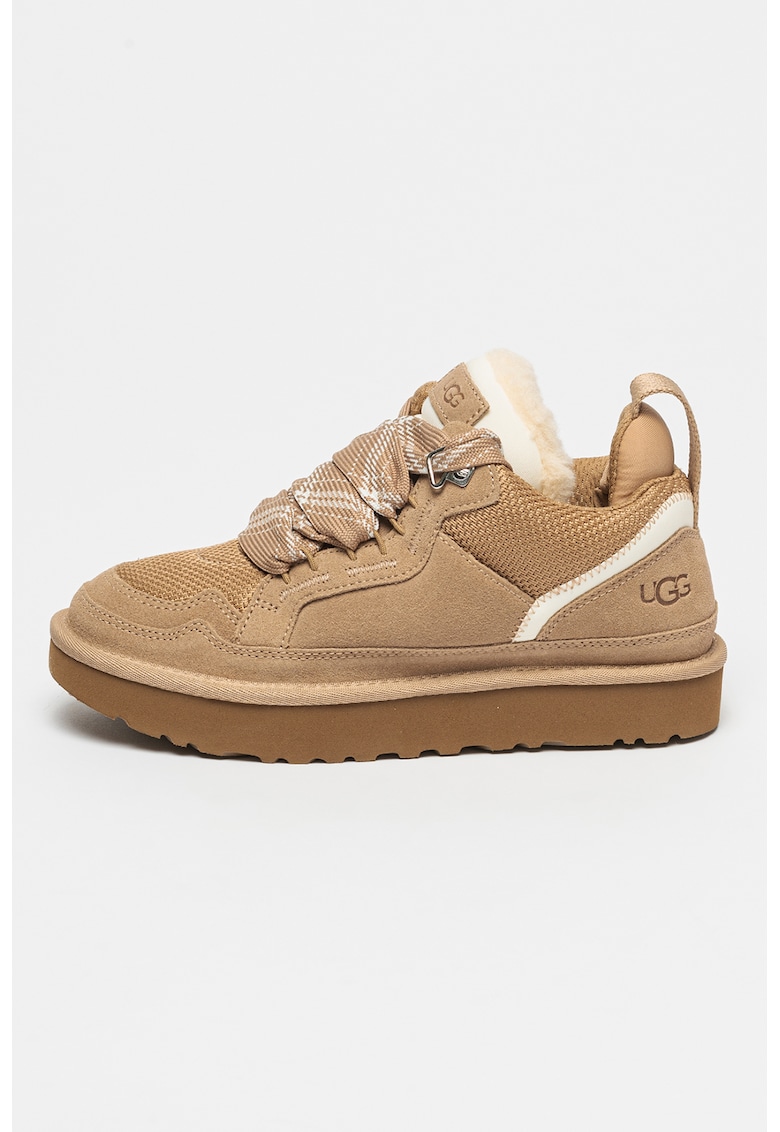 Oferte la Pantofi sport cu insertii de piele intoarsa Lowmel - Maro nisip