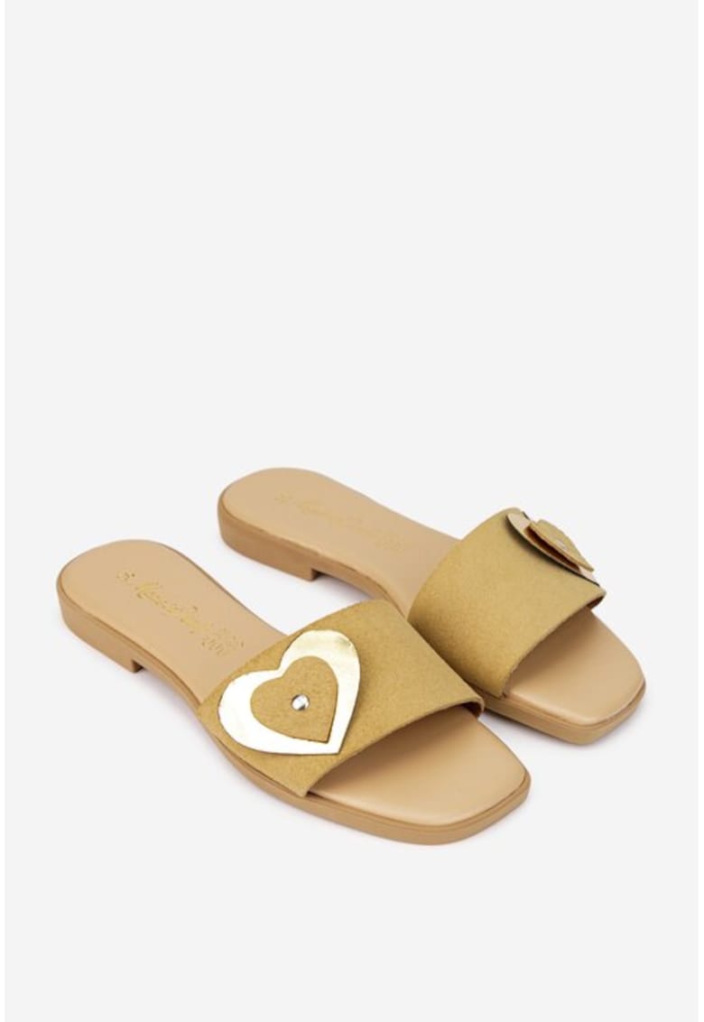 Oferte la Papuci dama bej din piele intoarsa