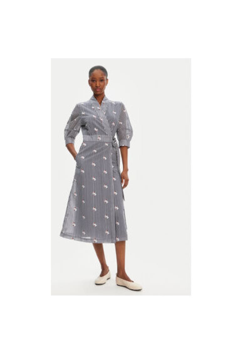 Oferte la Camasa stil rochie dama  252132525224 - Bumbac organic/Poliester - 34 EU - Bleumarin