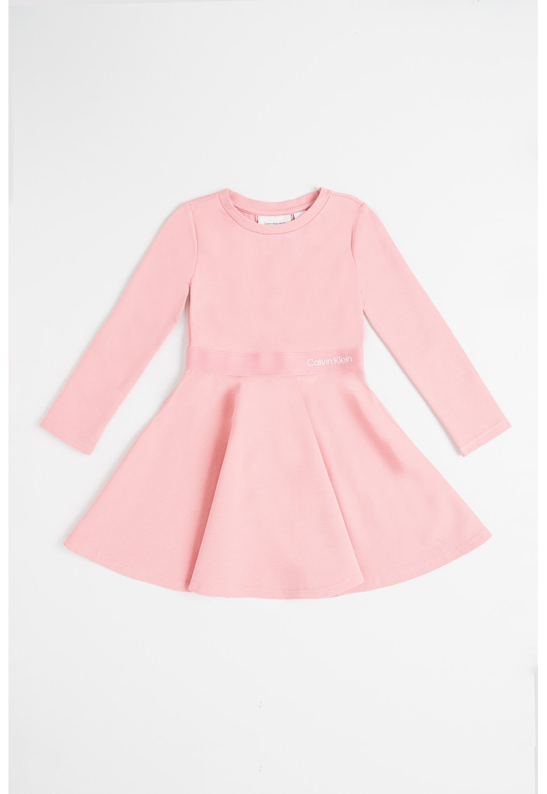 Oferte la Rochie evazata cu logo - Roz inchis/Roz prafuit