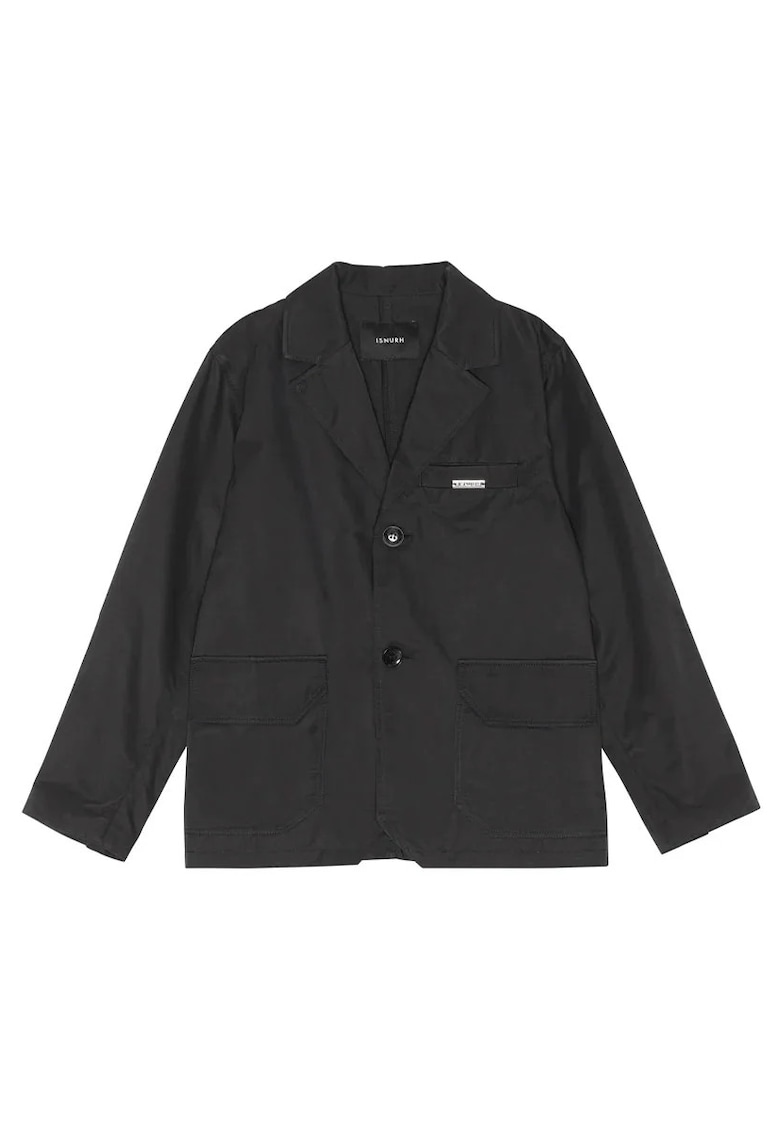 Oferte la Sacou casual cu buzunare aplicate - închidere prin doi nasturi ISN1 - Negru