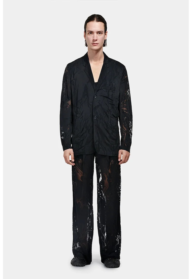 Oferte la Sacou în doi nasturi - de vară - supradimensionat - semi-căptușit - Negru