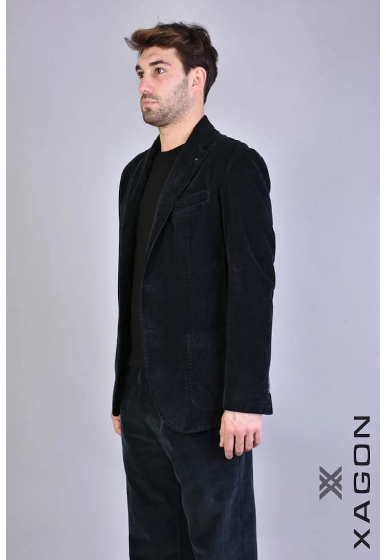 Oferte la Sacou regular fit cu închidere la un singur rând de nasturi - Negru