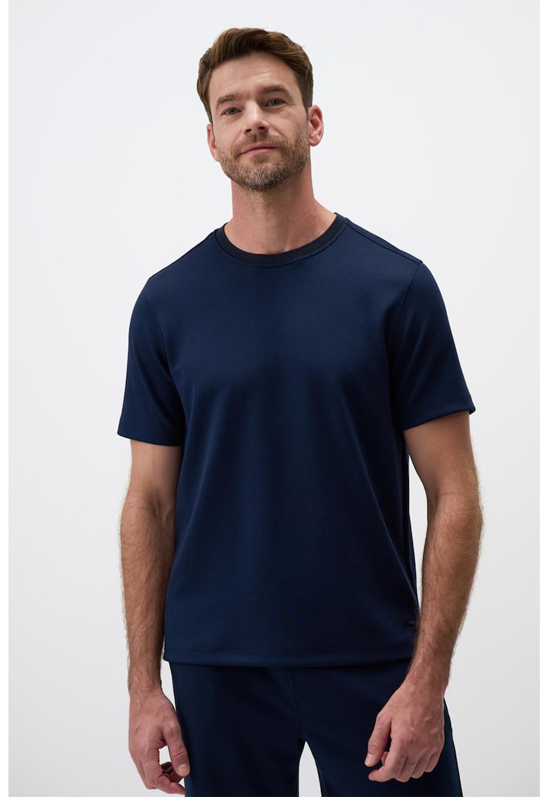 Oferte la Tricou din amestec de modal cu decolteu la baza gatului