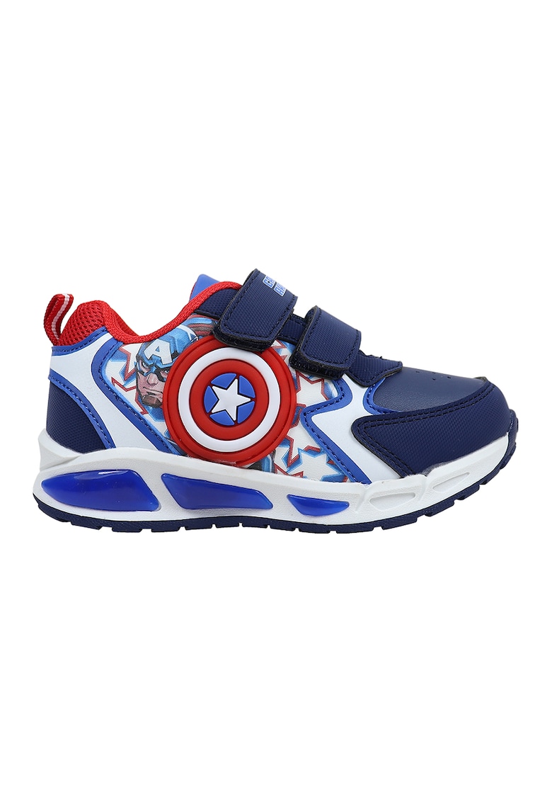 Oferte la Pantofi sport cu velcro Captain America - Albastru inchis/Rosu vermillion